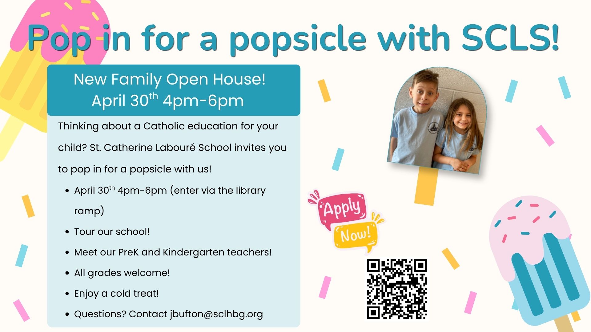 Pop in for a popsicle with SCLS!